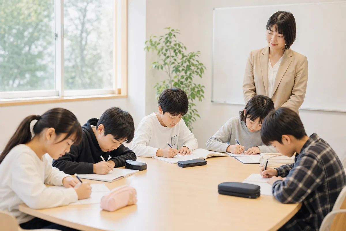 少人数で取り組む様子